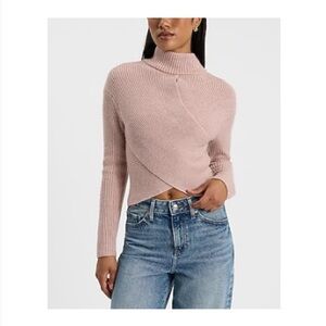 Express Blush V-Neck Wrap Sweater NWT